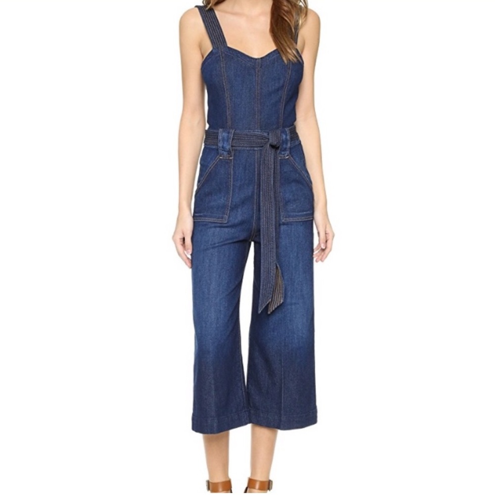 7 FOR ALL MANKIND Denim Culotte Jumpsuit